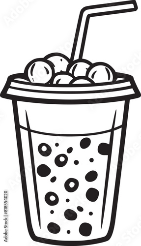 Milk drink cocktail icon outline vector. Soy food. Vegan product