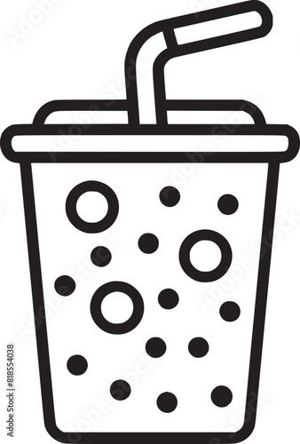 Milk drink cocktail icon outline vector. Soy food. Vegan product