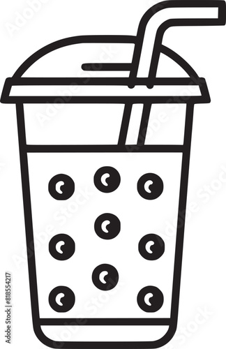Milk drink cocktail icon outline vector. Soy food. Vegan product