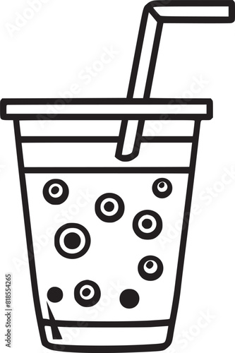 Milk drink cocktail icon outline vector. Soy food. Vegan product