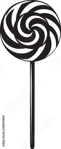Lollipop black and white vector, halloween