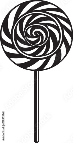 Lollipop black and white vector, halloween