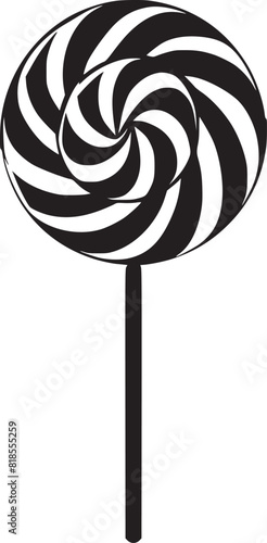 Lollipop black and white vector, halloween