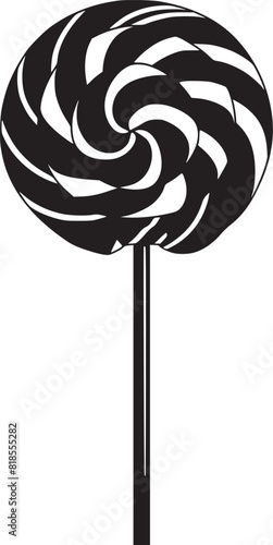 Lollipop black and white vector, halloween
