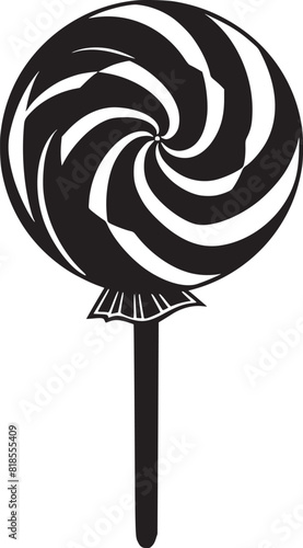Lollipop black and white vector, halloween