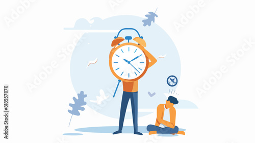 Concept of missing deadline bad time management. Scen