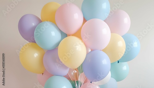A balloon bouquet in pastel hues for a baby shower upscaled_3