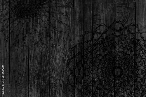 Simple soft wood grain black abstract irregular lines flower photo