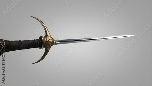 A duelists epee with a slender blade poised for upscaled_2 photo