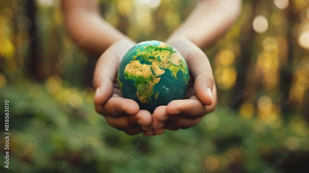 Planet Earth in the hands of a man against the background of the lights of the evening city. Concept and symbol on the theme of ecology, earth conservation. Elements of this image furnished. Planet Earth in the hands of a man against the background of the lights of the evening city. Concept and symbol on the theme of ecology, earth conservation. Elements of this image furnished.