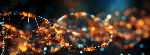 Dans une illustration fractale, la lumière de Noël brille avec éclat, mêlant mouvement et forme dans un feu vacillant de couleur bleue et de technologie. photo