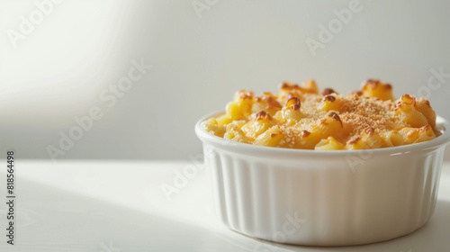 Front view fragrant mac and cheese with spotlight for advertise and presentation