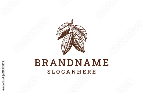Cacao logo style icon design template flat vector