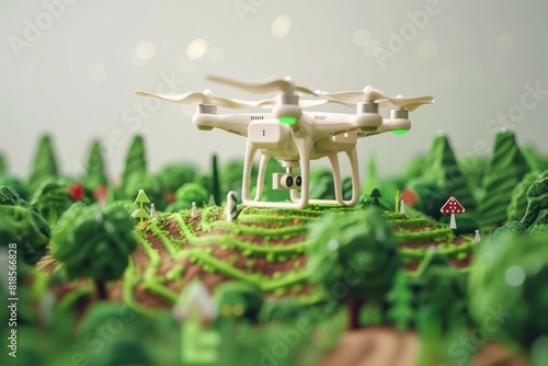Digital drone technology for smart agriculture, aerial soil health monitoring, vegetable plot analysis, precision crop dusting and spraying, efficient farm management