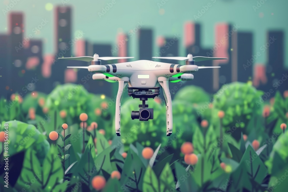 Digital drone technology for precision agriculture, aerial monitoring of soil health in vegetable plots, smart crop spraying, efficient management, and data collection Digital drone technology for precision agriculture, aerial monitoring of soil health in vegetable plots, smart crop spraying, efficient management, and data collection