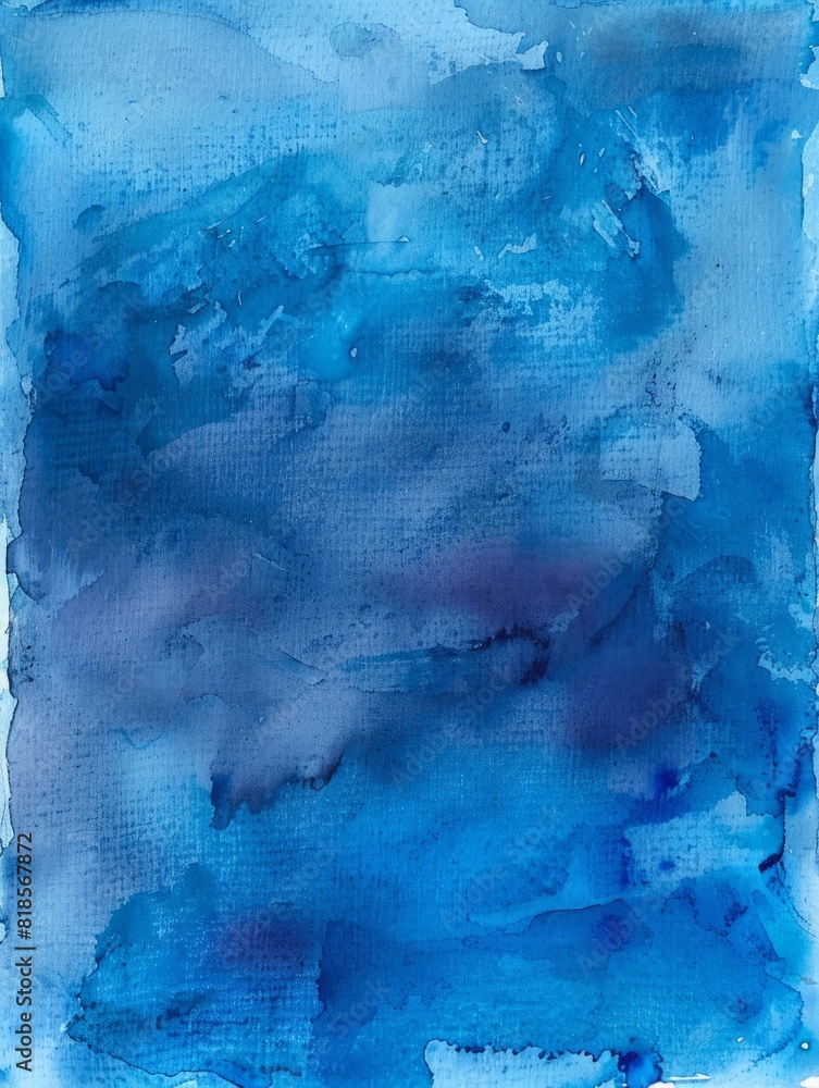 Hand painted blue sky watercolor abstract colorful background