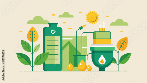 Eco-Friendly Energy Solutions with Renewable Resources Illustration