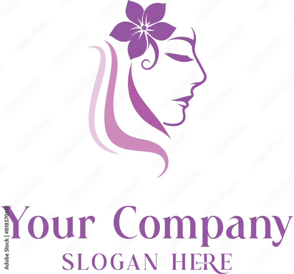 A beauty company logo | Facial Logo with Lotus Flower A beauty company logo | Facial Logo with Lotus Flower
