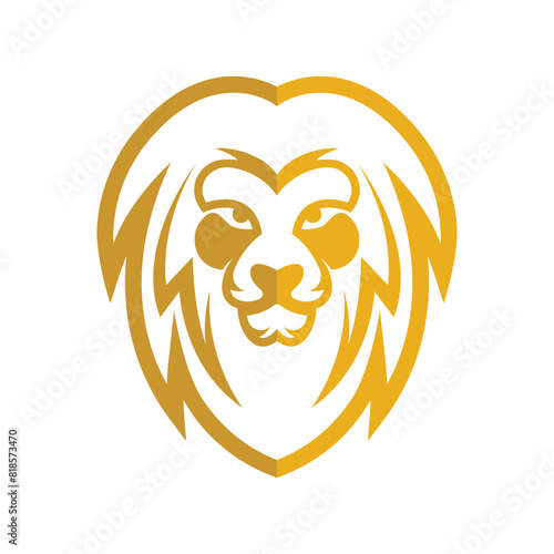 Elegant and dignified lion head logo design