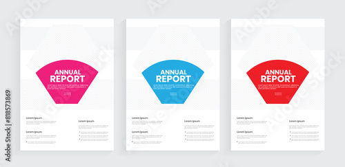 A4 annual report book cover design, print book report template, minimal handbook leaflet design, corporate marketing document cover.