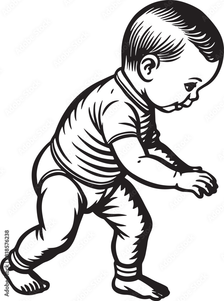 baby child walking isolated on white background baby child walking isolated on white background
