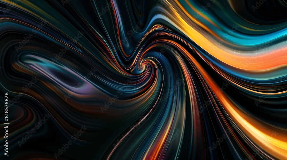 Elegant abstract background featuring shiny waves adorned with golden lights Elegant abstract background featuring shiny waves adorned with golden lights