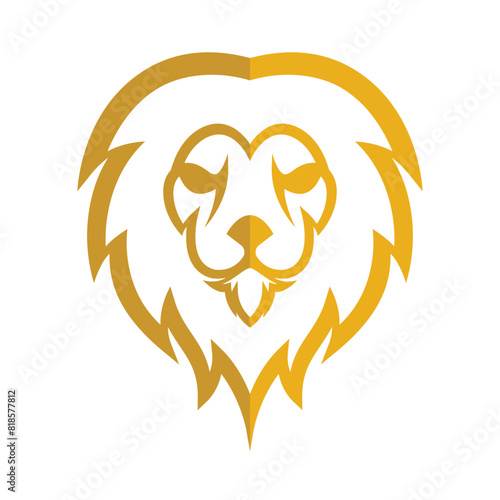 Elegant and dignified lion head logo design