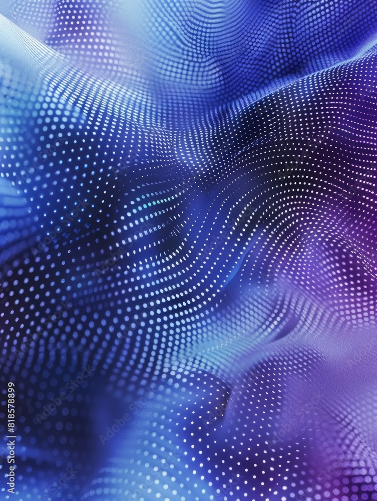 an abstract background with a pattern of dots and a gradient of blues and purples. The name for the photo, adhering to the given constraints
