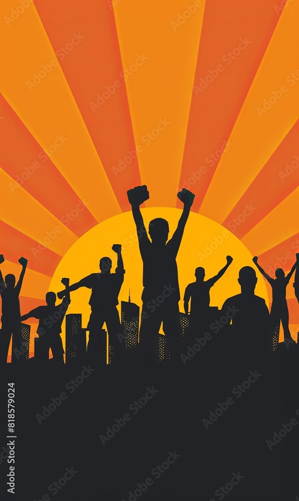illustration of african american silhouette people. background for commemorate freedom from slavery in America. Juneteenth celebrate photo concept. illustration of african american silhouette people. background for commemorate freedom from slavery in America. Juneteenth celebrate photo concept.