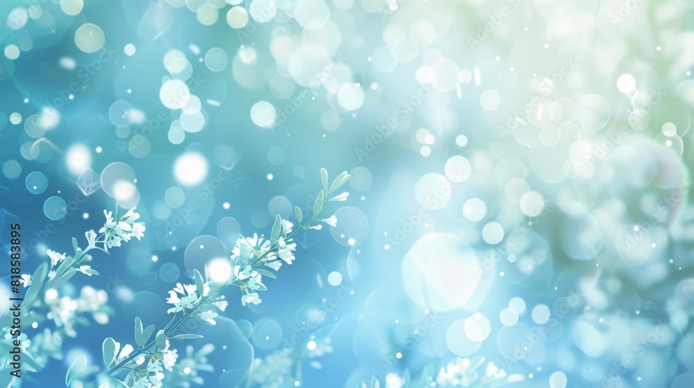 Blurry image of blue background with white dots in four versions abstract design Blurry image of blue background with white dots in four versions abstract design