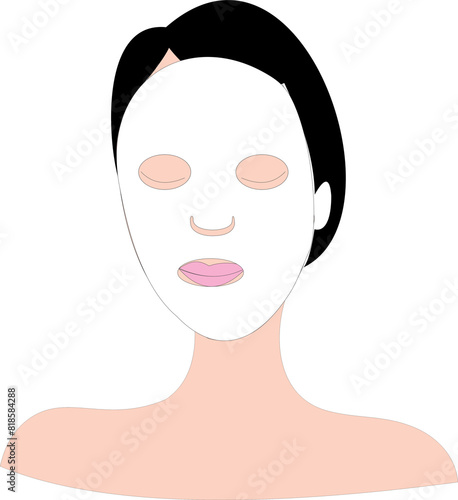  Facial mask sheet model 7 