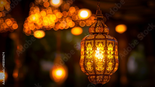Ornamental Golden Lantern Hanging 