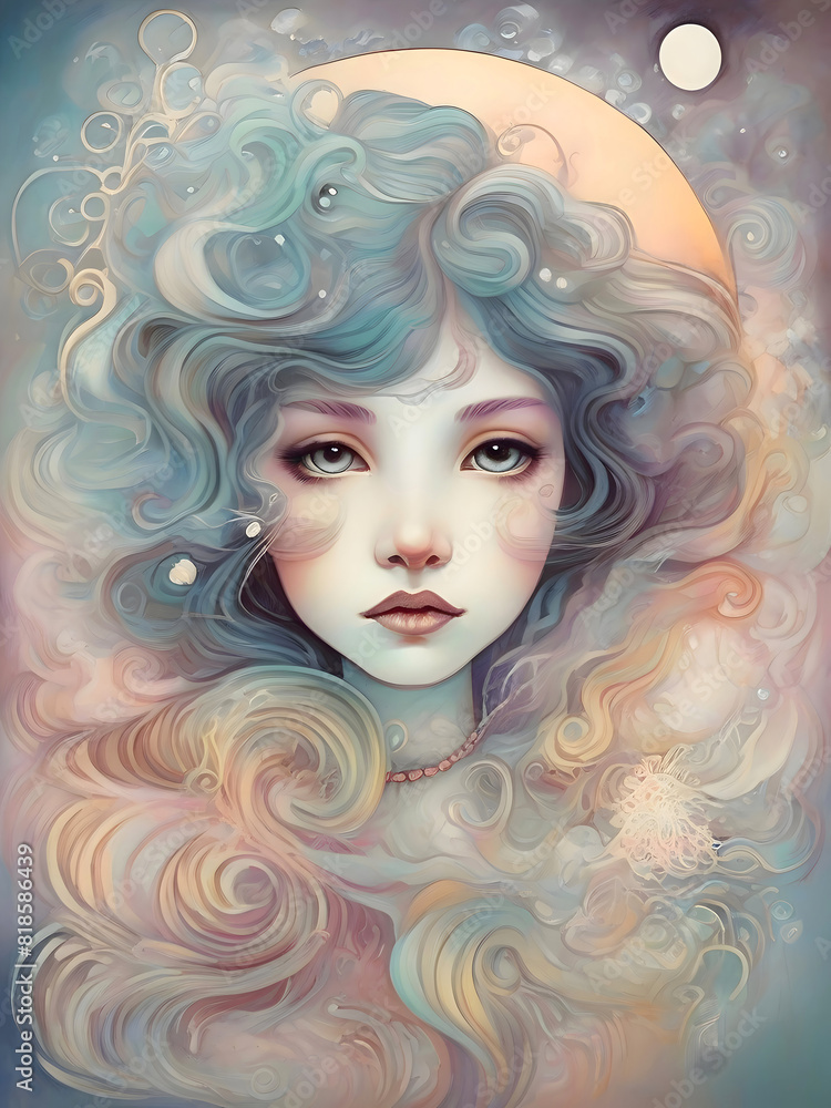 Girl Portrait Surreal Illustration Art Girl Portrait Surreal Illustration Art