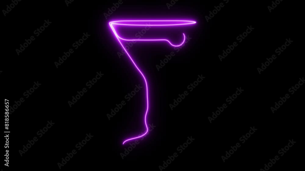 Self drawing animation one continuous line draw, logo, neon purple luminous sign,cocktail,alcohol,bar Self drawing animation one continuous line draw, logo, neon purple luminous sign,cocktail,alcohol,bar