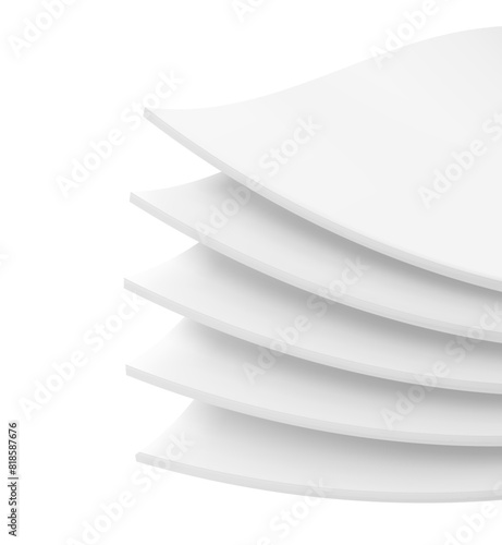 Functional five-layer material. Infographic for toilet paper, napkins, wipes and other hygiene product. Vector illustration. Isolated on white background. EPS10.