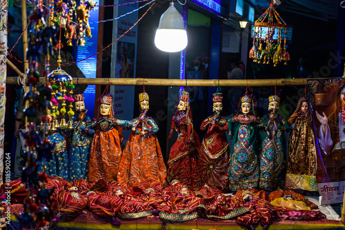 Hand made colorful Rajasthan puppets
