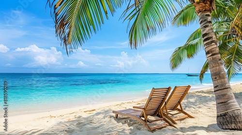 Summer tropical beach holiday and vacation scene