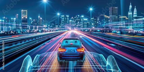 Signifies connected cars, in-car technology, and automotive IoT