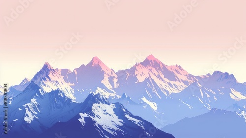 A background showing a snowy mountain range in two different color versions.