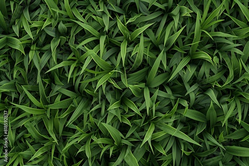Plush green grassland with proliferous leaf coverage. Flourishing, organic background photo