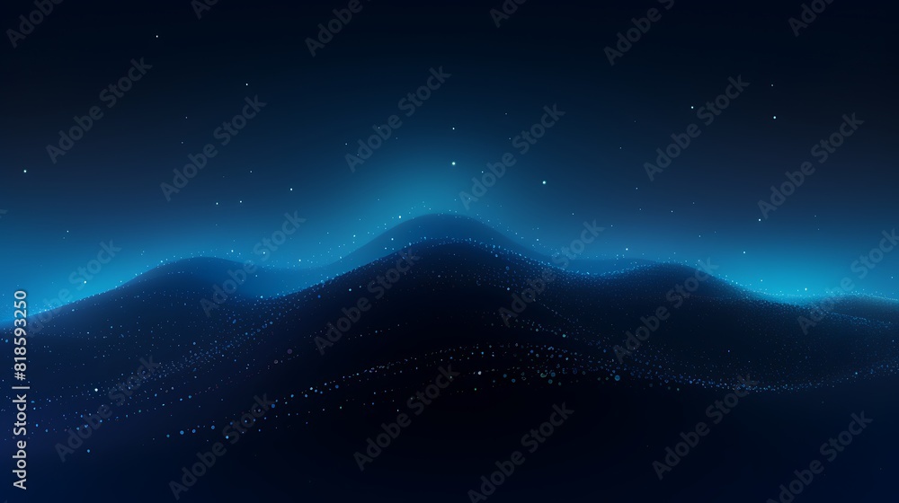 Obraz premium Blue background with a dark blue gradient and a digital dot pattern in a futuristic technological abstract style