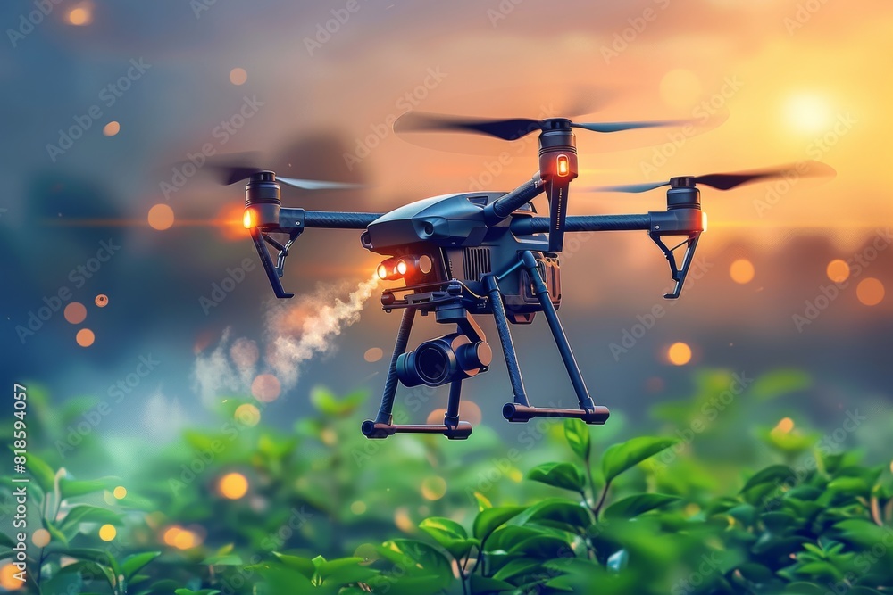 Modern agriculture with smart farming drones for precision crop monitoring and sustainable Modern agriculture with smart farming drones for precision crop monitoring and sustainable