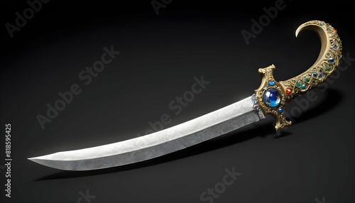 A mystical scimitar with a jeweled hilt coveted b