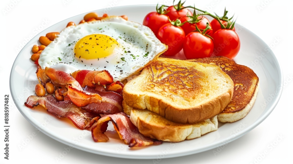 americans breakfast, isolated on white background americans breakfast, isolated on white background