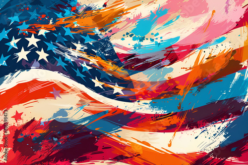 colorful memorial independence day American flag day holiday stock image illustration wallpaper