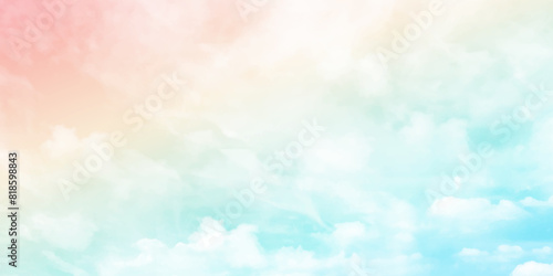 Scenic view of pastel sky. Amazing beautiful sky with clouds
