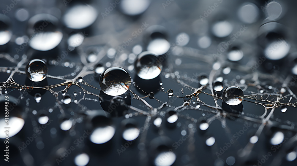 Crystal Clarity Detailed Water Droplets Wallpaper
