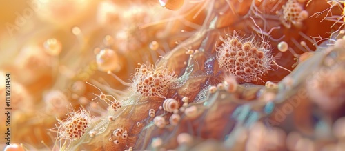 Microscopic Skin Examination A Detailed D Rendering of Sebaceous Glands and Hair Follicles photo