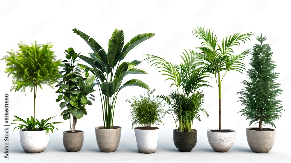 Beautiful potted plants styled for home decor. Various types of indoor plants. Perfect for modern home interiors. Digital art representation. AI Beautiful potted plants styled for home decor. Various types of indoor plants. Perfect for modern home interiors. Digital art representation. AI