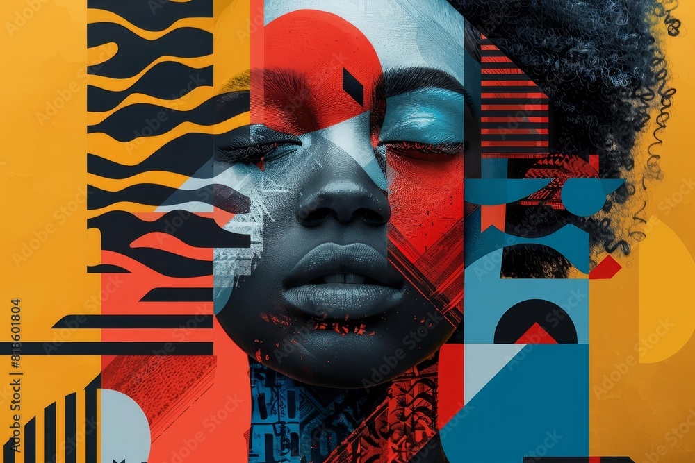 Create dynamic compositions using geometric shapes and bold colors, Create dynamic compositions using geometric shapes and bold colors,